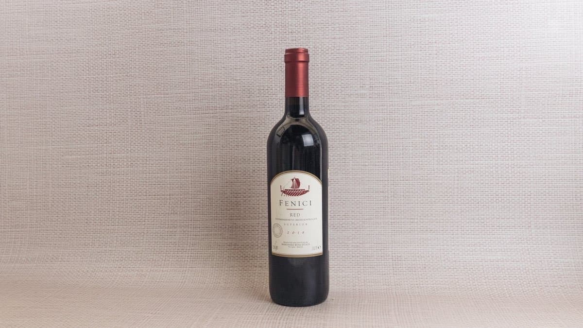 Bottle Fenici — Maltese, and on the shelf where it belongs.